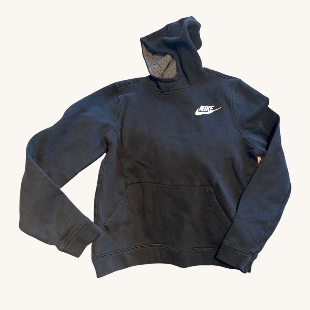 Nike Sportswear Youth Kids Hoodie Sweater Size L Black Pullover